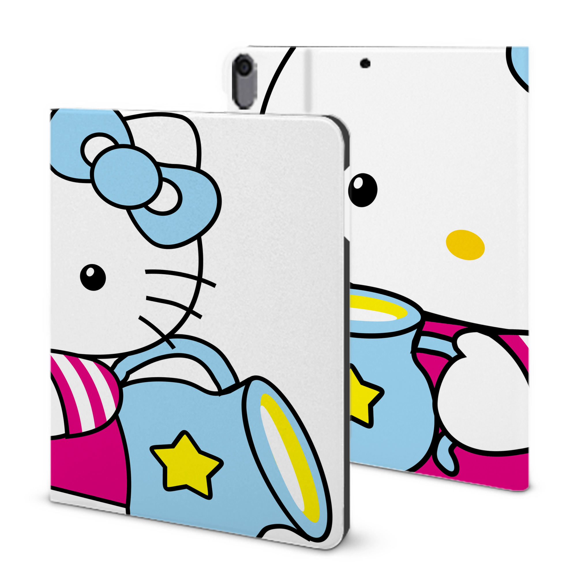 （画像用） Hello Kitty ハローキティ IPad ケース ブック型 PUレザー TPU 耐衝撃 軽量 薄型 ペン収納なし 全面保護 IPad 各モデル対応